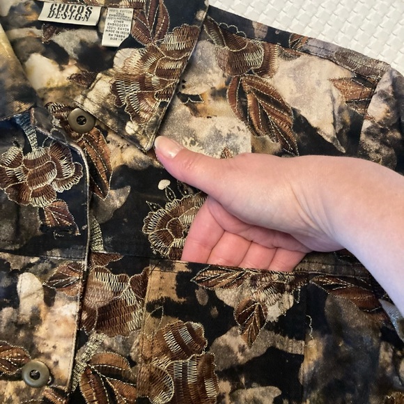 Chico’s Patterned Jean Jacket - Picture 4 of 8